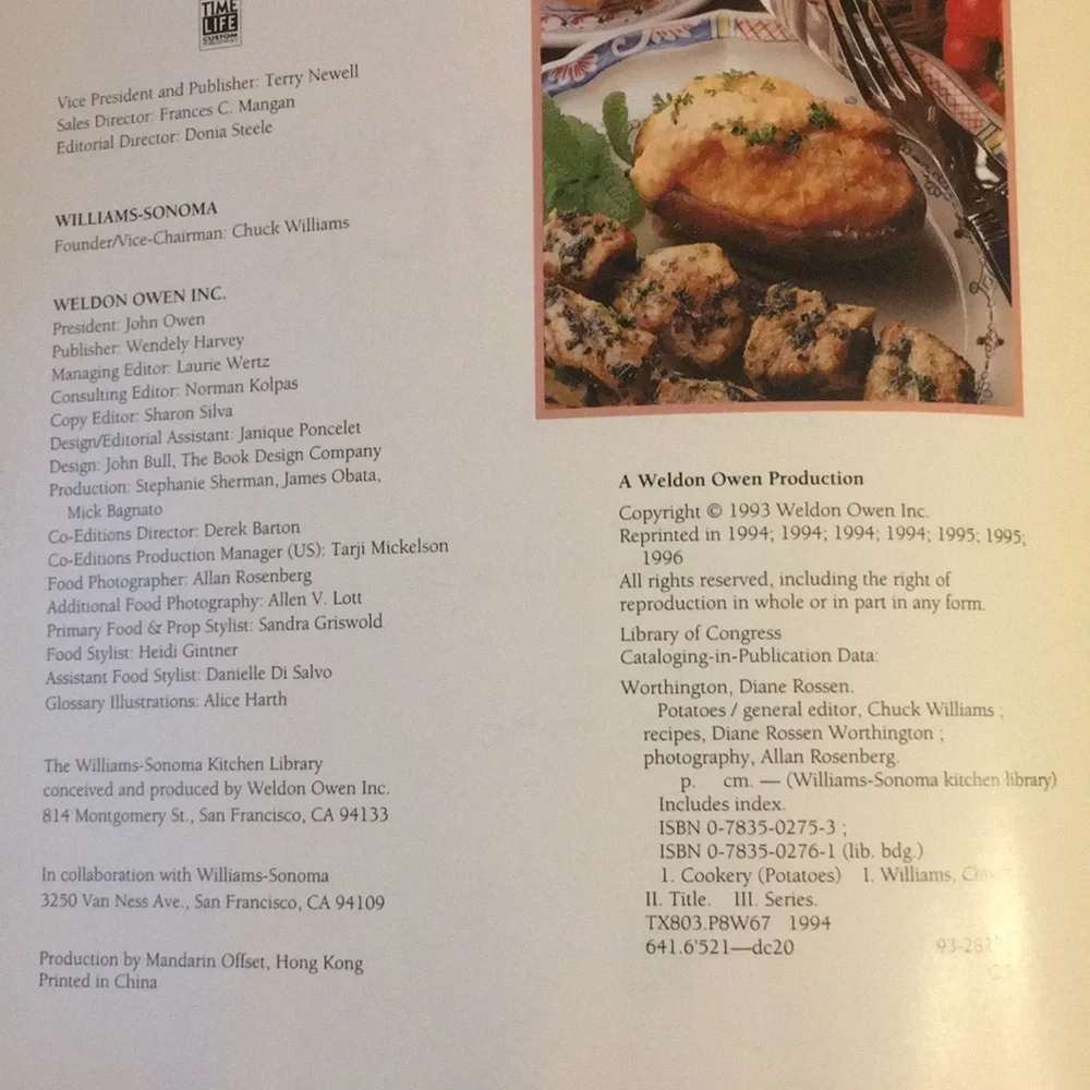 Williams Sonoma Kitchen Library Cookbook Trio Set of 3 - Beef Potatoes Fish